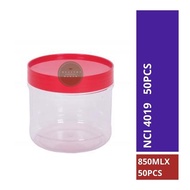 Balang Kosong / Balang Kuih / Biskut Plastik / Pet container NCI - 4019 50PCS / BUNDLE