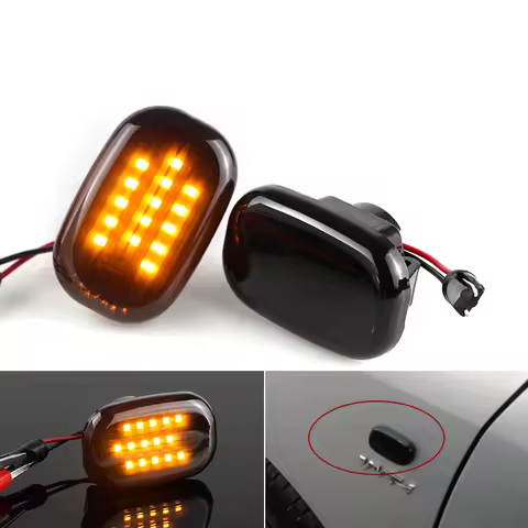 2pcs Dynamic Led Side Marker Flowing Turn Signal Light Panel Lamp for Toyota Corolla E10/E11/E12 Yar