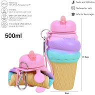 Coya Cozy 500ml/600ml Leak-Proof Collapsible Foldable Silicone Water Bottle With Straw For Kid [BPA-