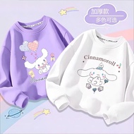 Kayu manis jed anjing kanak-kanak perempuan sweater gaya musim bunga dan musim gugur 2024 pakaian ka