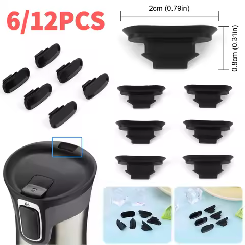 6/12Pcs Lid Stopper Silicone Replacement Stopper Leak-Proof Bottle Stopper for Contigo Autoseal Trav