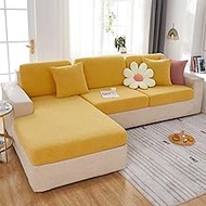 Non-slip L Shape Sofa Protector Wear-resistant Universal Sofa Cover Tear And Stain Resistant Sofa Cover Sofa Furniture Protector (Color : Yellow, Size : LARGE L COVER)