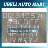 W1 Car Number Plate Wordings Only **JPJ Approved** W1 Nombor Plat Kereta Nombor Sahaja