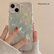 YX211 SOFTCASE CASING TULIP FLOWER BLUE COMPATIBLE FOR OPPO A1 A1K A3S A3X A5 A5i A5S A5X A7 A8 A9 A