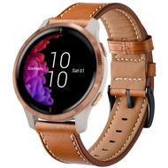 GARTOO Leather Band for Garmin Venu/Venu Sq/Vivoactive 3 Watch Bands, 20mm Leather Wristband Replace