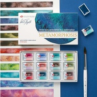 White Nights Metamorphosis 12-Color Pan Watercolor Set, Artist Grade