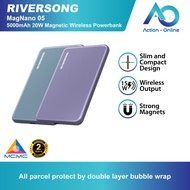 Riversong MagNano 05 (5000mAh Fast Charging) 20W Magnetic Wireless Powerbank - 2 Years Warranty