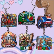 Angbaligya / INDIA / ITALY Places Hometown Keychain Souvenir