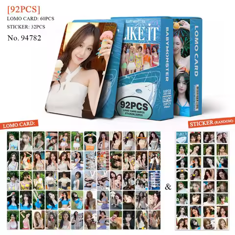 2026 New 92Psc Little Card BABYMONSTER New Album CHOOM I LIKE IT Photo Card Stickers LOMO Card Speci