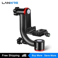 Lanxire Gimbal Tripod Head Professional Heavy Duty Aluminum Alloy with Arca Type Quick Release Plate