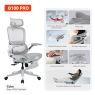 SIHOO B100 PRO Ergonomic Office Chair Floating Sacral Support Gaming Chair Full Mesh Kerusi Rehat Ma