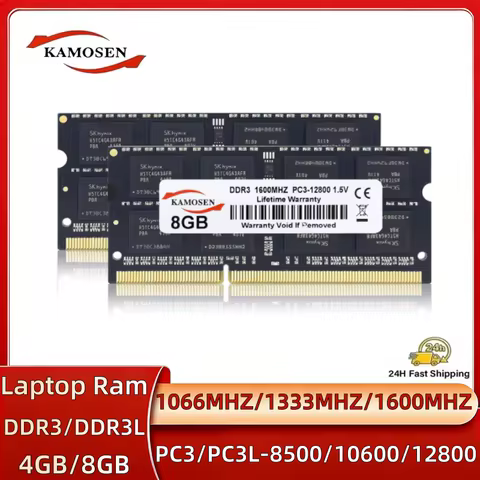 DDR3 DDR3L 4GB 8GB SO-DIMM 1333MHZ 1600MHz PC3L /PC3--12800S 10600S 8500S 1.5V 1.35V 204pin 2RX8 SOD
