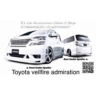 Toyota vellfire anh20 admiration bodykit body kit front rear skirt lip 2008 2009 2010 anh 20