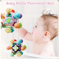 Baby Rattle Manhattan Ball Baby Teething Toys Grinding Teether Toys Sensory Teether Toys Mainan Bayi