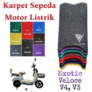 Karpet Sepeda Motor ListrikExotic Veloce V3, V4, Alas Kaki Sepeda Listrik