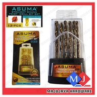 ASUMA AHD-13 13PCS Set Straight Shank Twist Drill Bit Set HSS Tools Steel Drill Hss Twist Drill Bit
