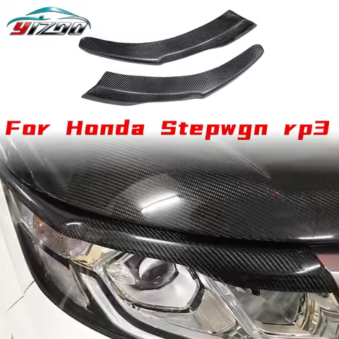 For Honda STEPWGN RP3 (2015-2017) Genuine carbon fiber modified front headlight eyebrow decorative s