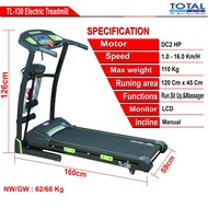 Electric Treadmill TL-130 MANUAL INCLINE