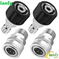 LANFY 2/4/8Pcs Pressure Washer Adapter Set, 3/4" Quick Release M22 Swivel Quick Connect Kit, Durable Rust-proof Stainless Steel Brass Pressure Washer Connector Female