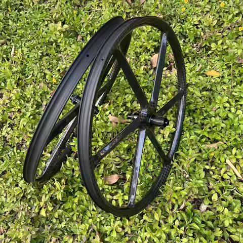 29er 6 Spokes Carbon Wheelset 36mm Wide 25mm Depth XC MTB Carbon Wheelset Tubeless Disc Brake