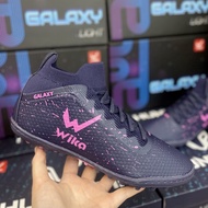 Wika Galaxy Light Purple Charcoal High Neck Soccer Shoes High Neck Textile Fabric Slim Soft - 2EVSHO