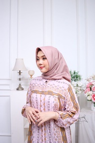 Baju Gamis Wanita Terbaru Midi Drees Muslim Rayon Motif Premium Jumbo