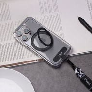 極空戰甲 透明不變黃 雙料防摔保護殼 旋轉磁吸支架+掛片保護殼