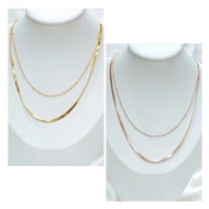 Titanium 2 layer snake chain combination chain necklace
