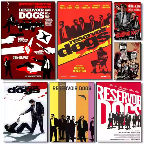 Crime thriller movies R-Reservoir Dogs Poster Gift with prints Home bedroom living room decoration p