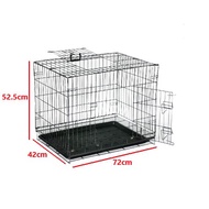 KINTONS (DC305-S) High Quality 2.5 FEET Dog Cage (72Lx42Wx52.5H cm), foldable, 2 doors, wrought iron
