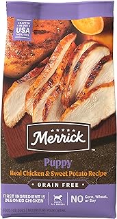Merrick Dry Puppy Food, Real Chicken and Sweet Potato Grain Free Dog Food Recipe - 22 lb. Bag