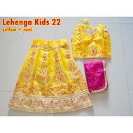 Yellow Lehenga Kids Ages 3,4,5,6,7,8,9,10,11 Years/Indian Girls Clothes