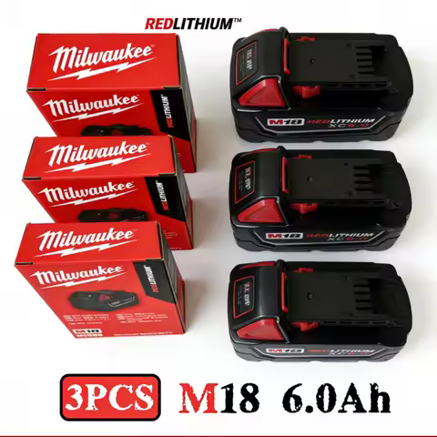 🥇 New Milwaukee M18 5.0Ah 6.0Ah High Output Battery 18V Lithium-ion Rechargeable for Milwaukee M18 C