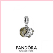 [Duty Free] 100% S925 sterling silver Disney Beauty and the Beast Dancing Dangle Charm I9W9