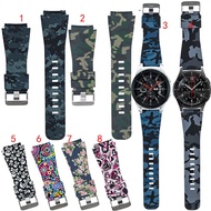 22MM Sport Silicone Watch Strap For Samsung Gear S3 Frontier Classic 46mm smart Watchband Printing Pattern straps