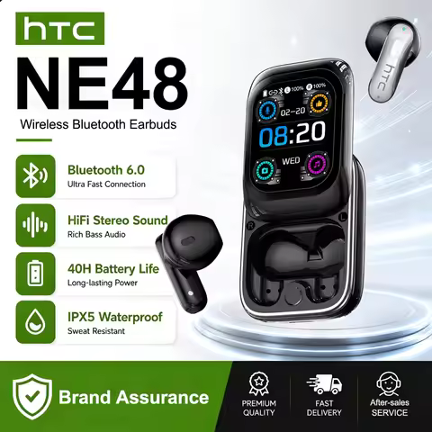 HTC Original Language Translate Bluetooth Earphones NE48 In Ear Noise Reduction Wireless Earbuds Tou