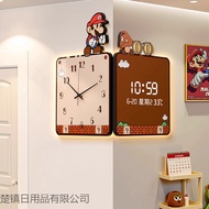 Corner Wall Clock Living Room Wall Clock2025New Corner Decor Double-Sided Creative Clock Home Textil