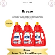 Breeze Power Clean liquid detergent (3 × 3.6Kg)