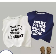 Emoji Pattern Sleeveless Children's T-Shirt