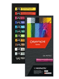 CARAN D'ACHE - Neopastel 12色專業級油性粉彩