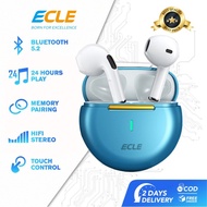 ECLE Pro6 Biru TWS Headset True Wireless Bluetooth Earphone Bluetooth