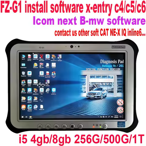 2023.09 Car Software Pre-install I5 4G Laptop FZ-G1 Tablet for OBD2 Scanner MB Star C4/C5/C6 Multipl