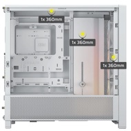 CORSAIR FRAME 4000D RS ARGB Mid-Tower PC Case, White (Includes 3x CORSAIR RS ARGB PWM Fans)