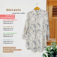 Polkadot TUNIK Motif titik bintik Hitam Rayon Viscose LD 110 120 140