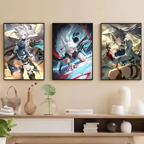 Honkai Star Rail feixiao Poster Self-adhesive Art Waterproof Paper Sticker Coffee House Bar Room