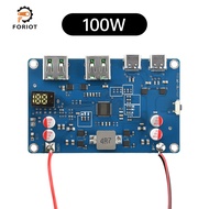100W PD QC sạc dự phòng hai chiều nhanh chóng sạc sạc di động mô-đun tự làm sạc dự phòng 2-6S bảo vệ