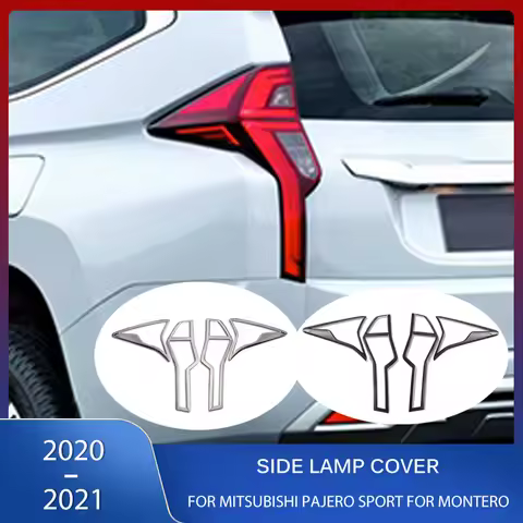 Matte Black Chrome Tail Lights Cover For Mitsubishi Pajero Sport 2020 2021 For Montero 2020 2021 Acc
