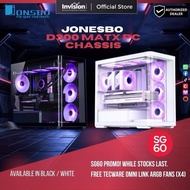Jonsbo D300 mATX PC Chassis/Case - With SG60 Promo! FREE Tecware Omni Link ARGB Fans (x1 140mm rear,