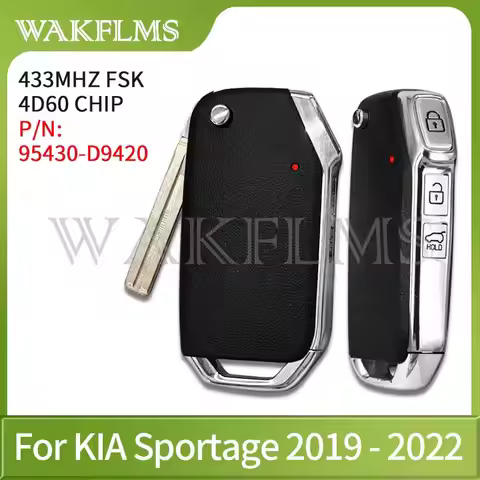 For Kia Sportage 2019 2020 2021 2022 Flip Remote Key 433.92MHz FSK 4D60CHIP RKE-4F42 P/N: 95430-D942