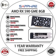 USED SAPPHIRE RX 590 gem 8GB Graphics Cards SP 2304 1380MHz D5 8000MHz GPU Radeon RX590 GME 8GB Nitr